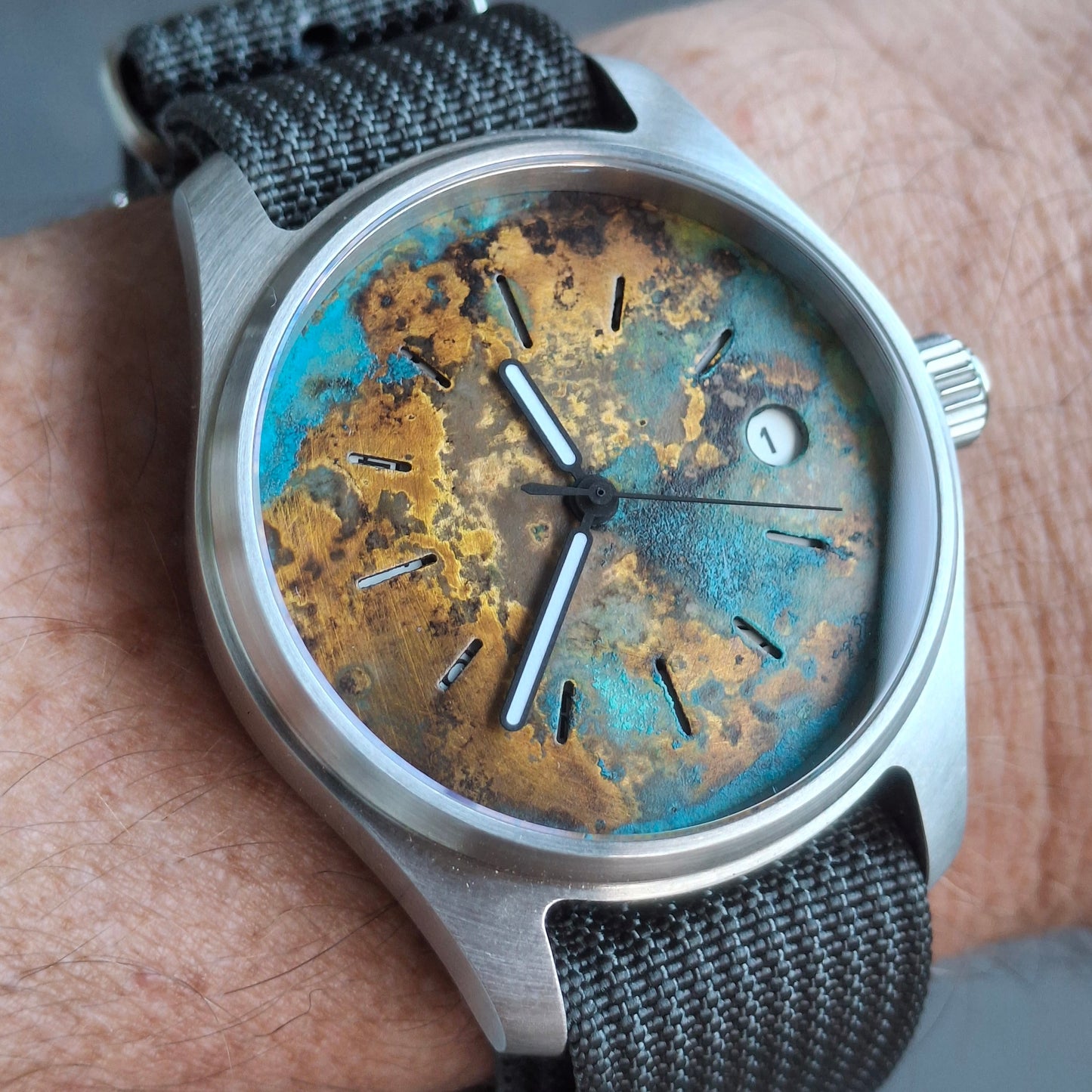 Brass Patina Dial